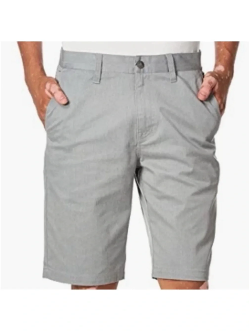 Volcom 40 Shorts VMonty Chino Stretch in Moonbeam Gray 22” pockets NWT